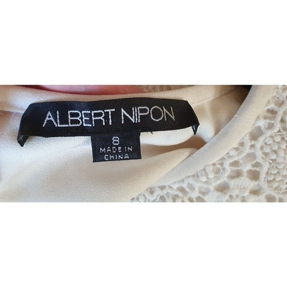 Albert Nipon Ivory Lace Dress Sz 8 Albert Nipon - Picture 9 of 13